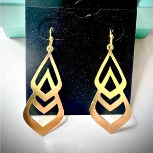 Double Drop Handmade brass earrings